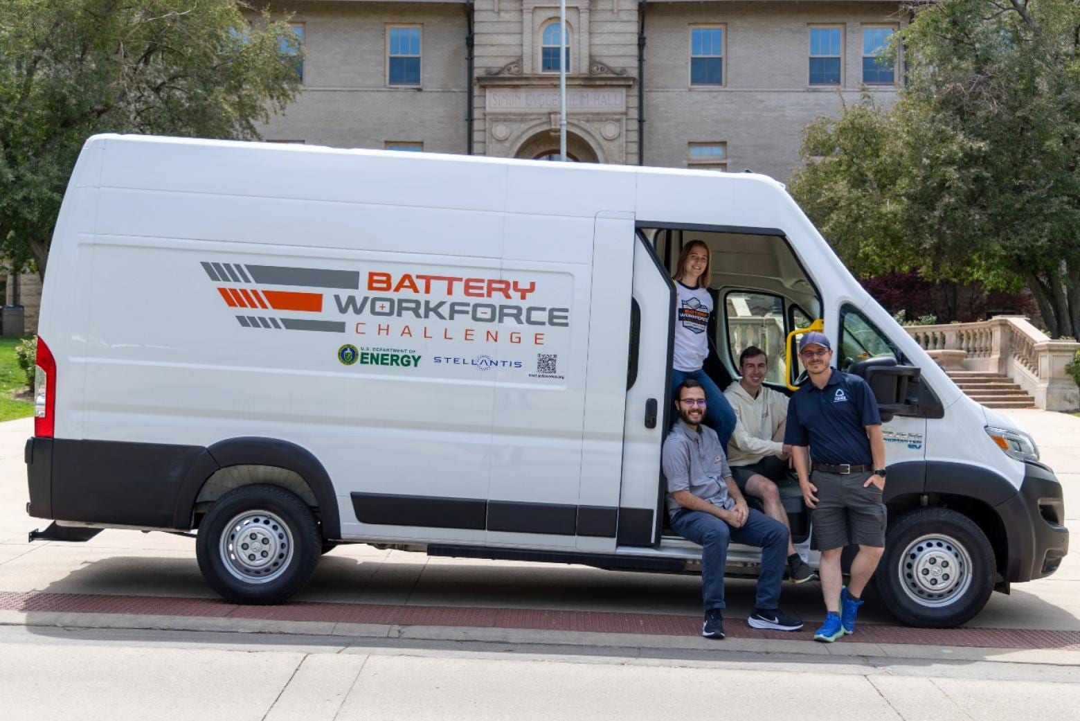 Battery Workforce Challenge van outside Guggenheim Hall at Mines