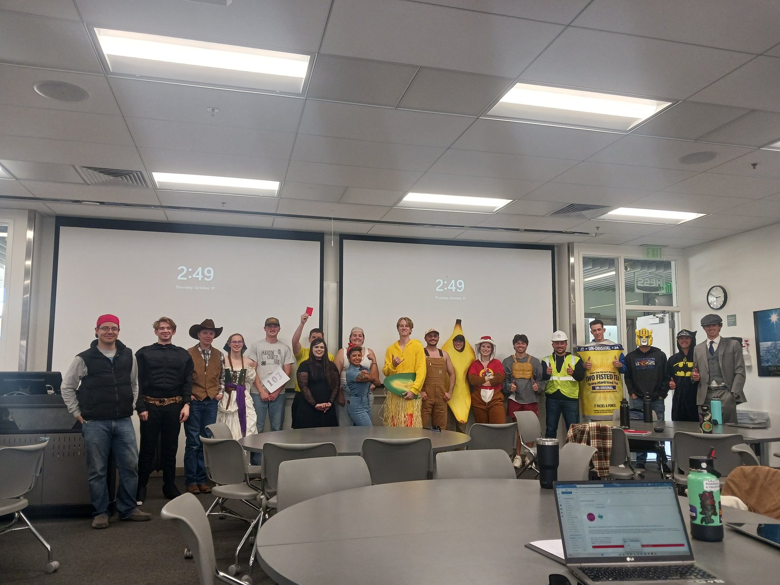 MEGN 417/527 Vehicle Dynamics lecture on Halloween at Colorado School of Mines