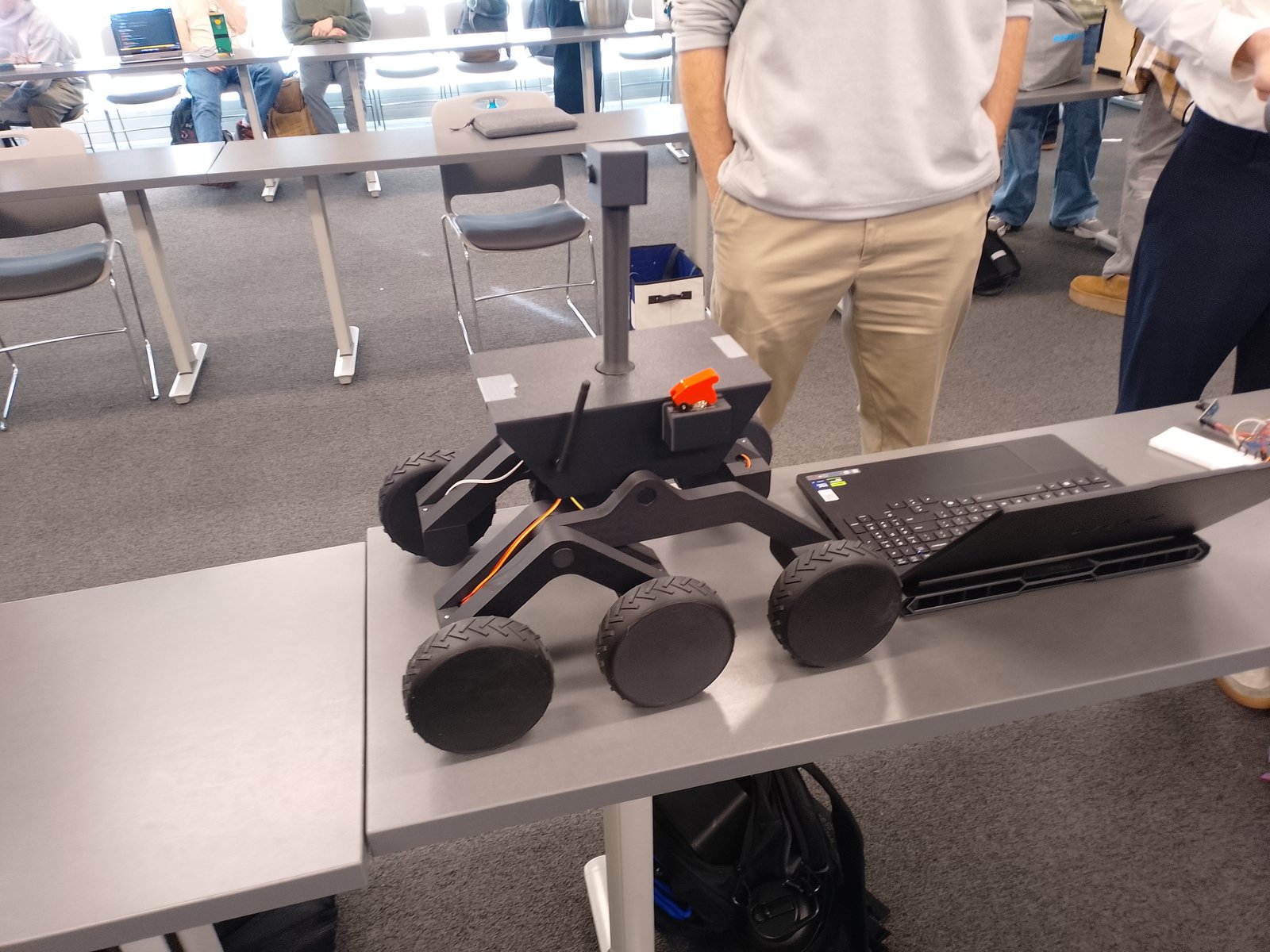 MEGN 200 student rover project on a test surface