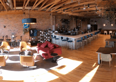 Method & Muse tasting room lounge with seating area